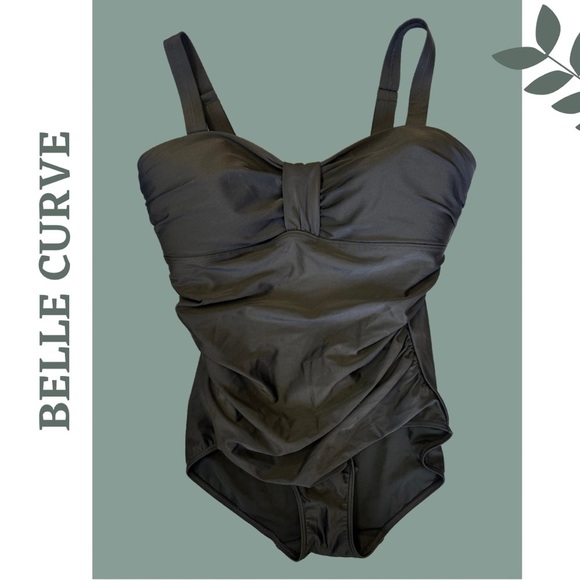 Belle Curve Women's Black One Piece
Swimsuit Padded Bra Size 18 - Picture 1 of 9